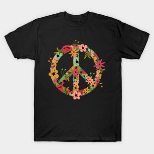 Flower Peace Symbol T-Shirt